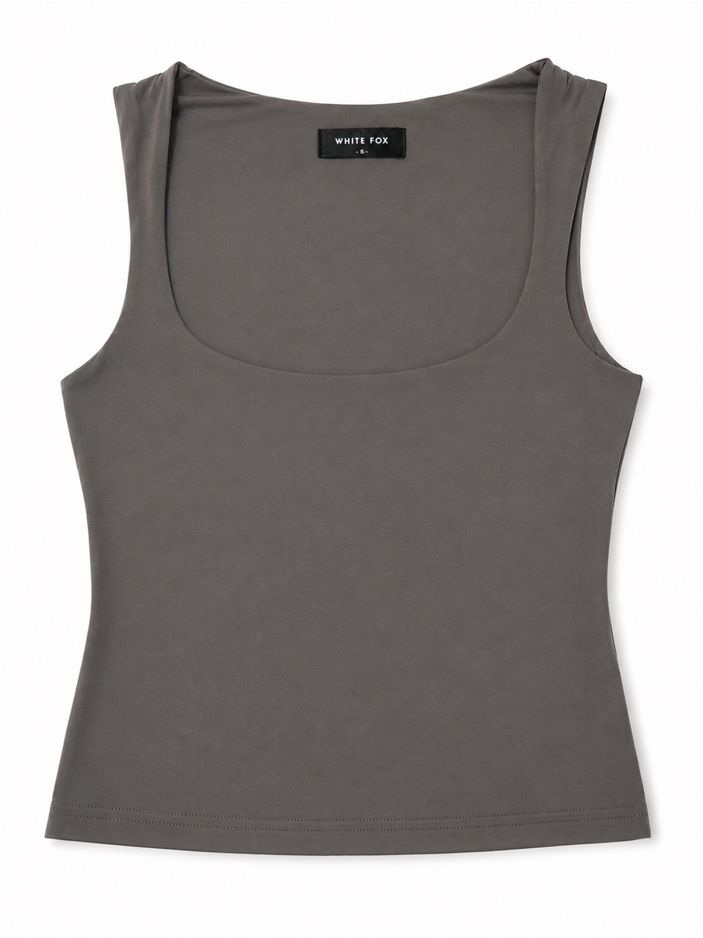 White Fox Boutique Scoop Neck Tank Top — Gray